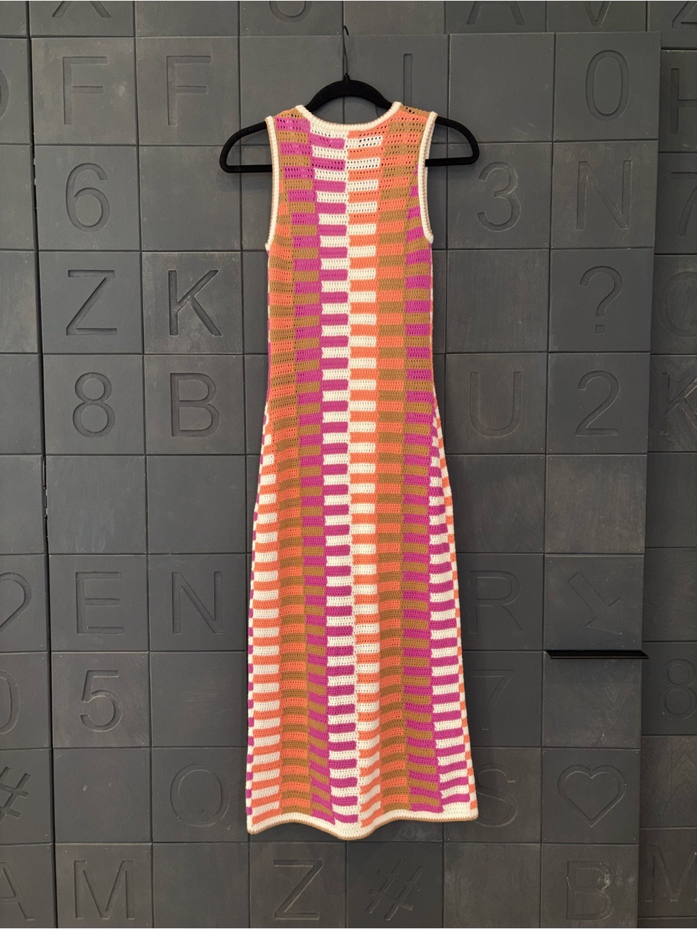 Universal Thread Sleeveless Crochet Maxi Dress in Pink, Orange & White - Picture 4 of 9